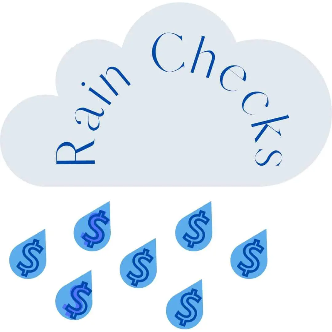 Rain Check (Raincheck) image: cloud with raindrops