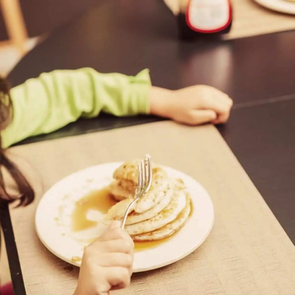 letter to get free coupons  could save on : image is pancakes with syrup, yum