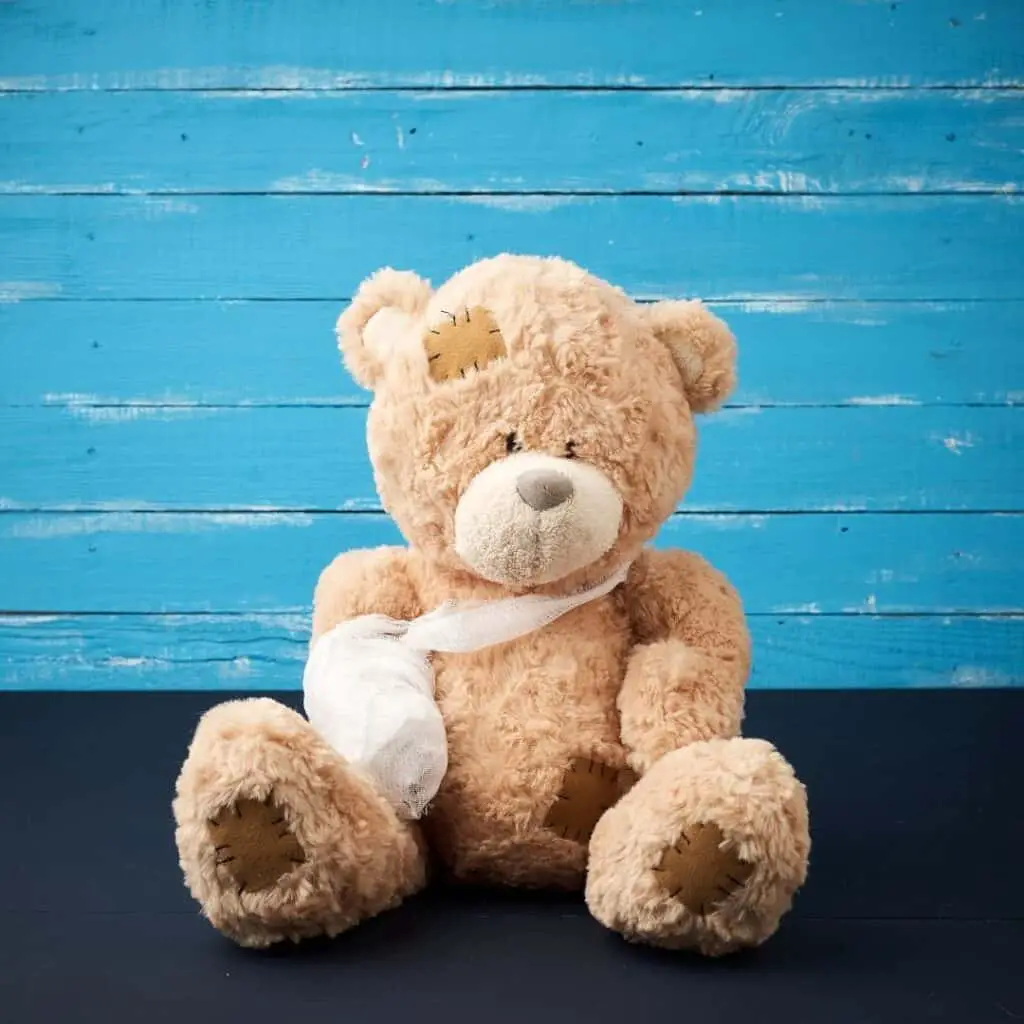 teddy bear with bandages