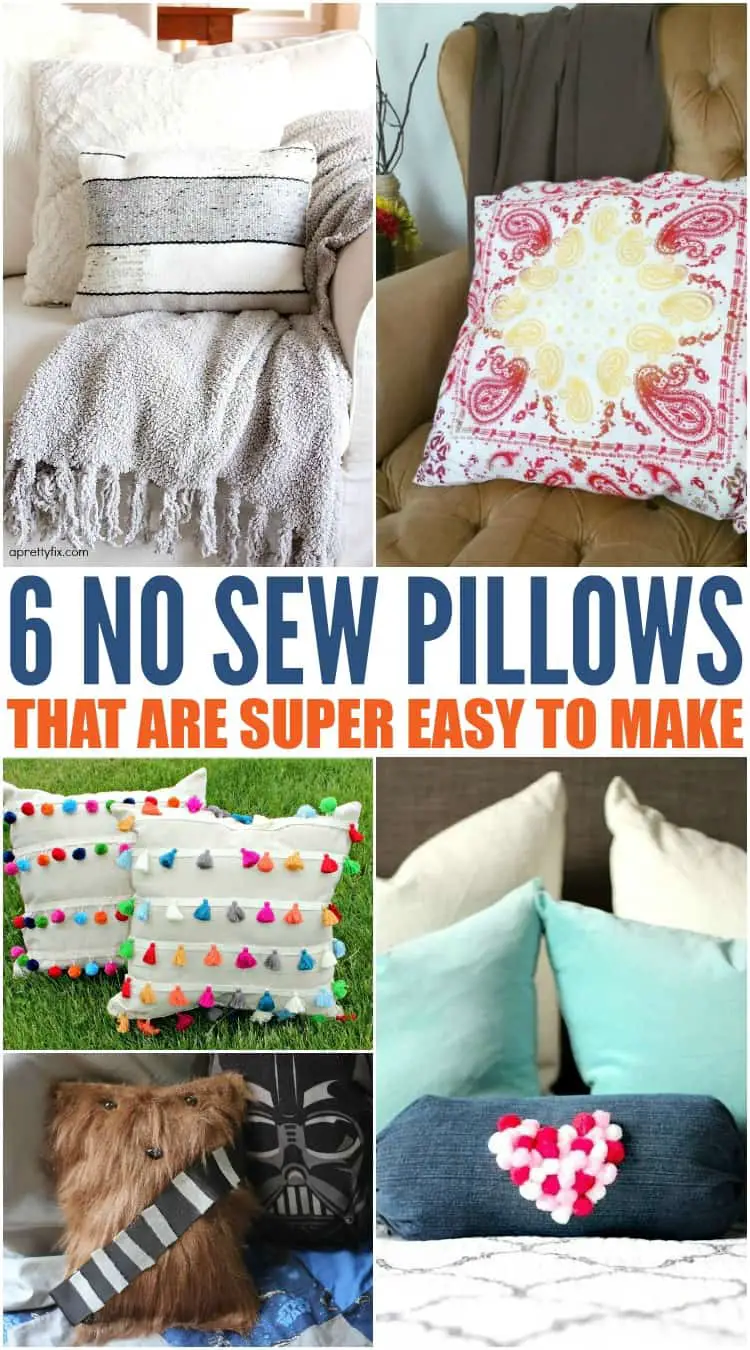 easy diy No Sew Pillow ideas