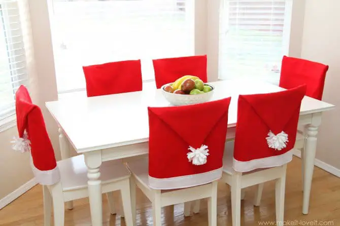 Santa Chair Covers on a budget