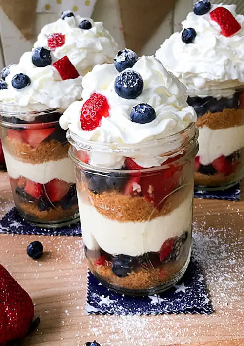 Berry Cheesecake Trifle Mason Jar Dessert 