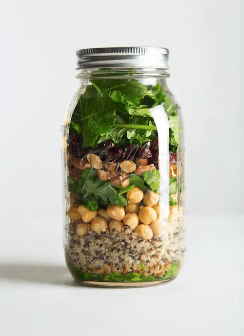 Quinoa and Kale Mason Jar Salad