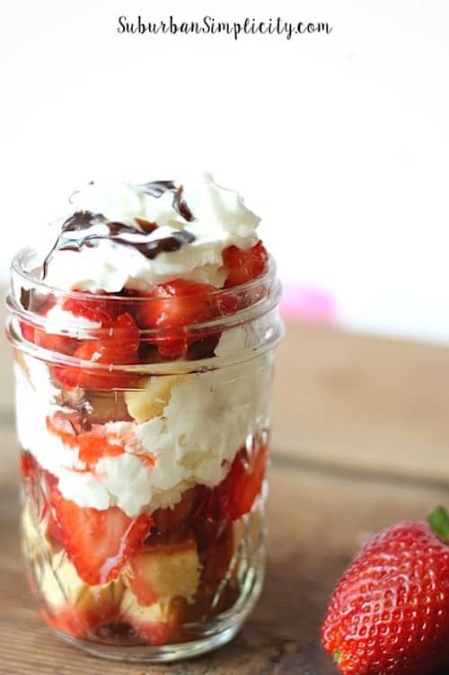 mason jar strawberry shortcake