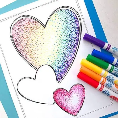 free heart coloring page