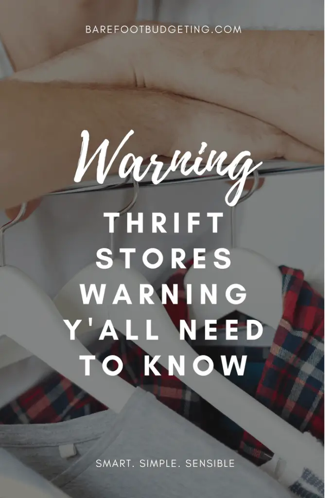 thrift stores and warning