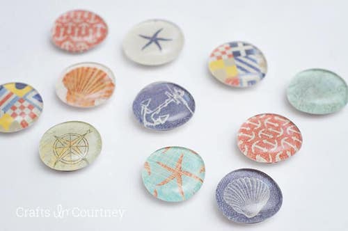 beach nautical seashore diy magnets 