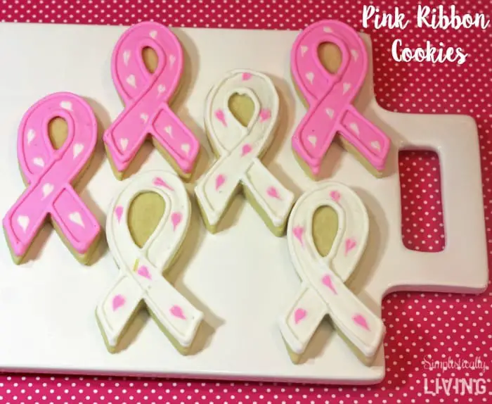 pink warrior pink ribbon cookies