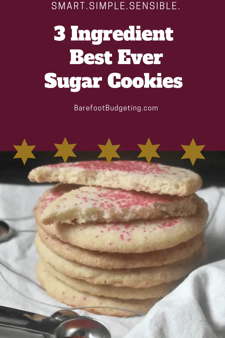 best ever three ingredient sugar cookies