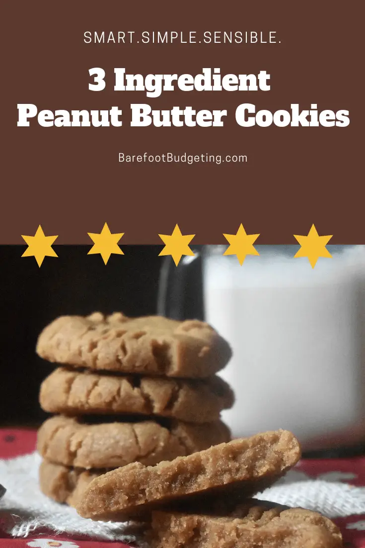 Best and Easiest three Ingredient Peanut Butter Cookies You'll Ever Taste. 