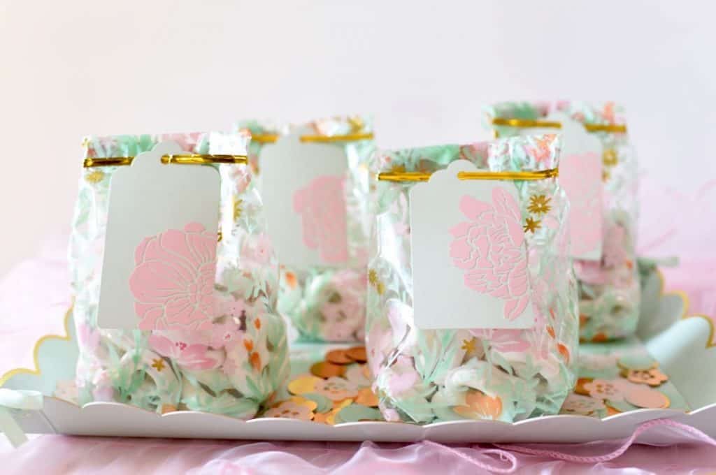 beautifully frugal floral shower favor bags