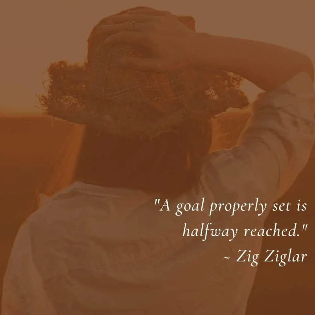 image is quote: A goal properly set is halfway reached. _ Zig Ziglar