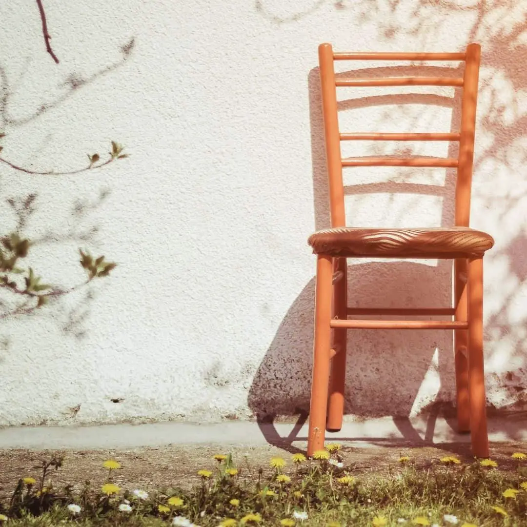 image of dining chair outdoors