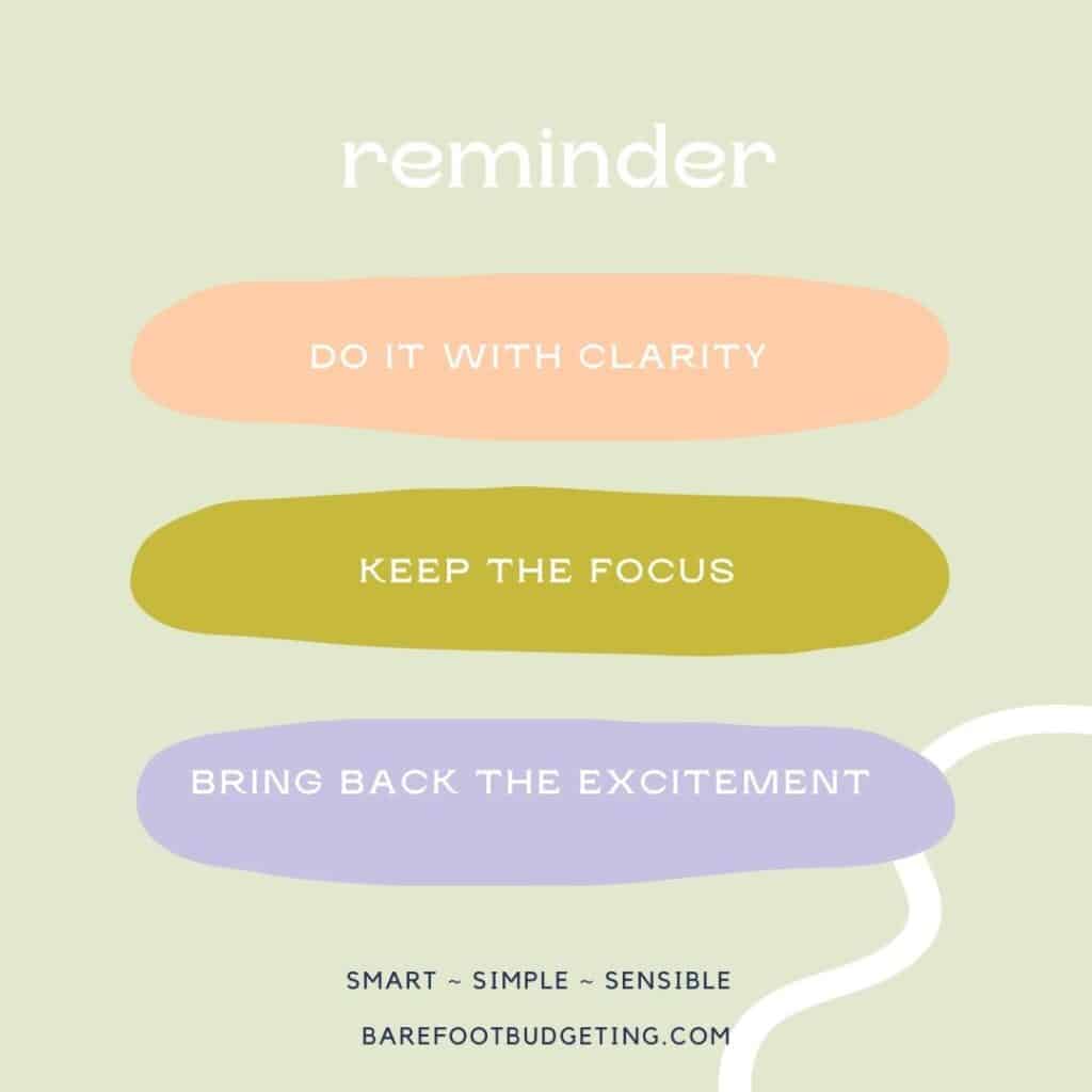 image a graphic reminder: clarity, focus, excitement