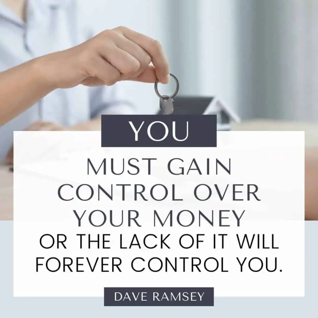 image is quote: must gain control over your money or the lack of it will forever control you. - Dave Ramsey